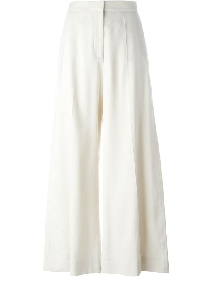 Stella Mccartney Palazzo Trousers, Women's, Size: 40, Nude/neutrals, Linen/flax/viscose/spandex/elastane