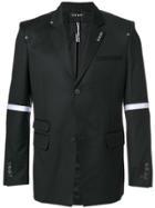 Icosae Stripe Detail Blazer - Black