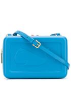 Thom Browne Whale-embossed Box Bag - Blue