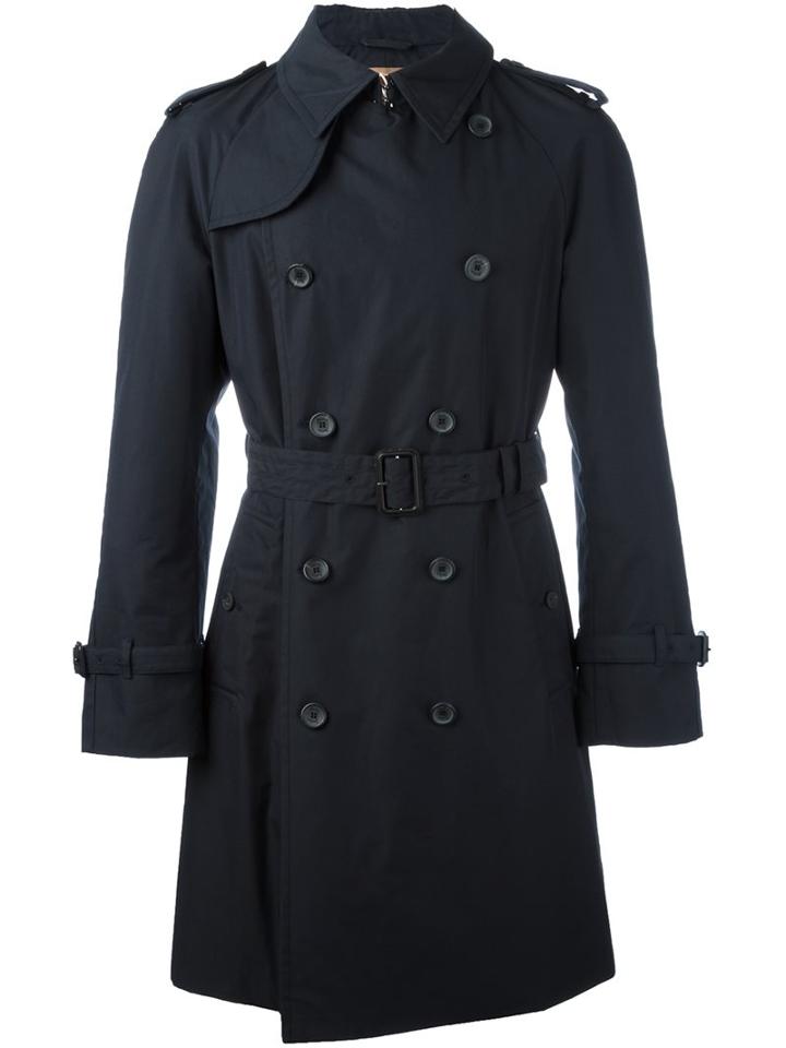 Sealup Classic Trench Coat, Men's, Size: 54, Blue, Cotton/polyamide/polyurethane/cupro