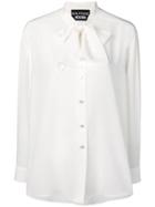 Boutique Moschino Pussy-bow Collar Blouse - White