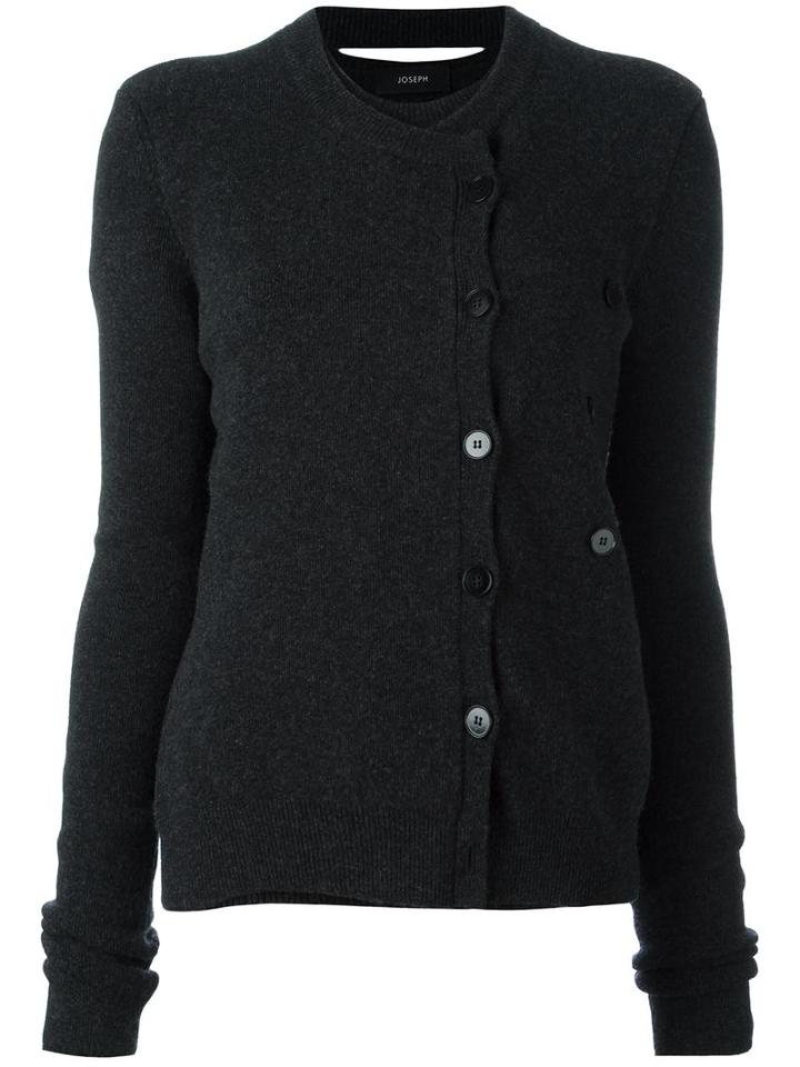 Joseph Button Detail Jumper Cardigan, Women's, Size: Small, Grey, Wool/spandex/elastane