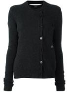 Joseph Button Detail Jumper Cardigan, Women's, Size: Small, Grey, Wool/spandex/elastane