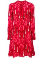 Valentino Lipstick Print Dress - Red