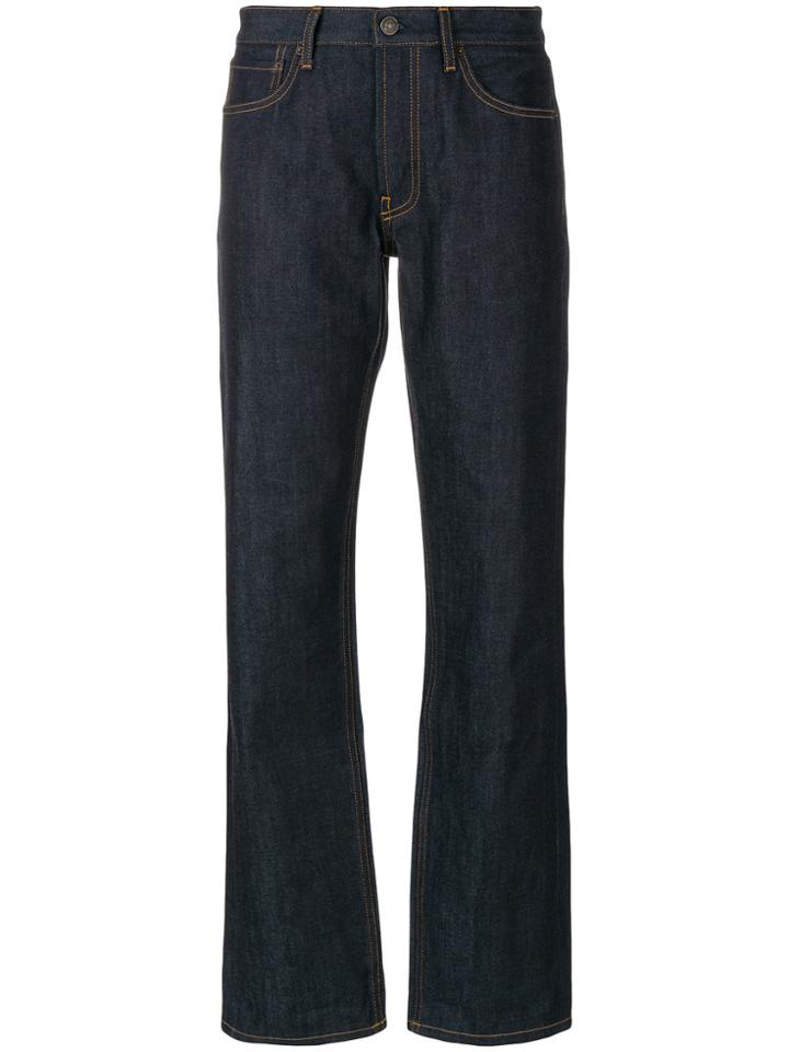 Ports 1961 Contrast Stitch Loose Fit Jeans - Blue