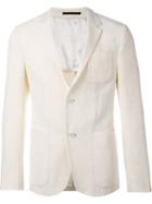 Z Zegna Fitted Two Button Blazer, Men's, Size: 46, Nude/neutrals, Cotton/polyamide/cupro