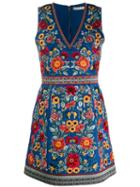 Alice+olivia Floral Flared Dress - Blue