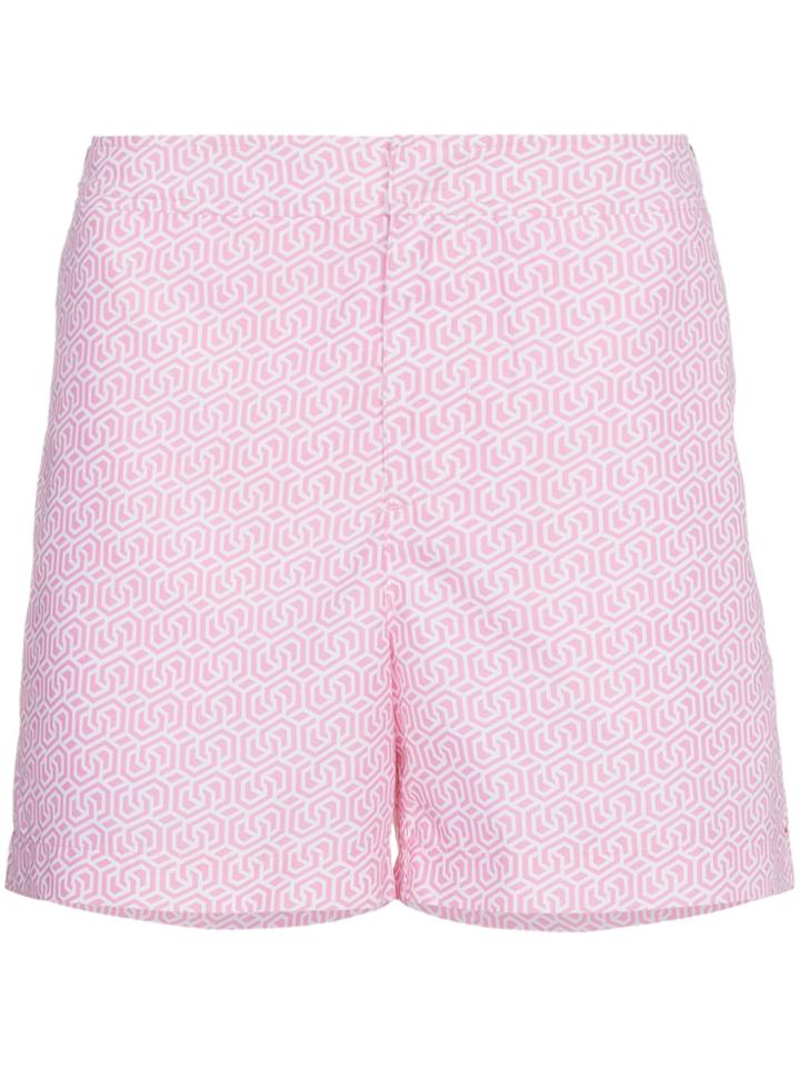 Orlebar Brown Setter Camellia Themis Print Swim Shorts - Pink & Purple