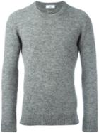 Ami Alexandre Mattiussi Crew Neck Sweater, Men's, Size: Xs, Grey, Polyamide/llama/wool/alpaca