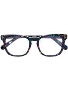 Stella Mccartney Eyewear Multicoloured Speck Eyeglasses - Black