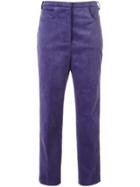Golden Goose Deluxe Brand Cropped Corduroy Trousers - Pink & Purple