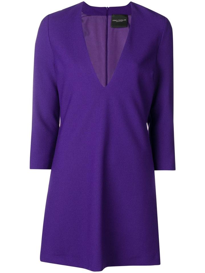 Erika Cavallini V-neck Short Dress - Purple