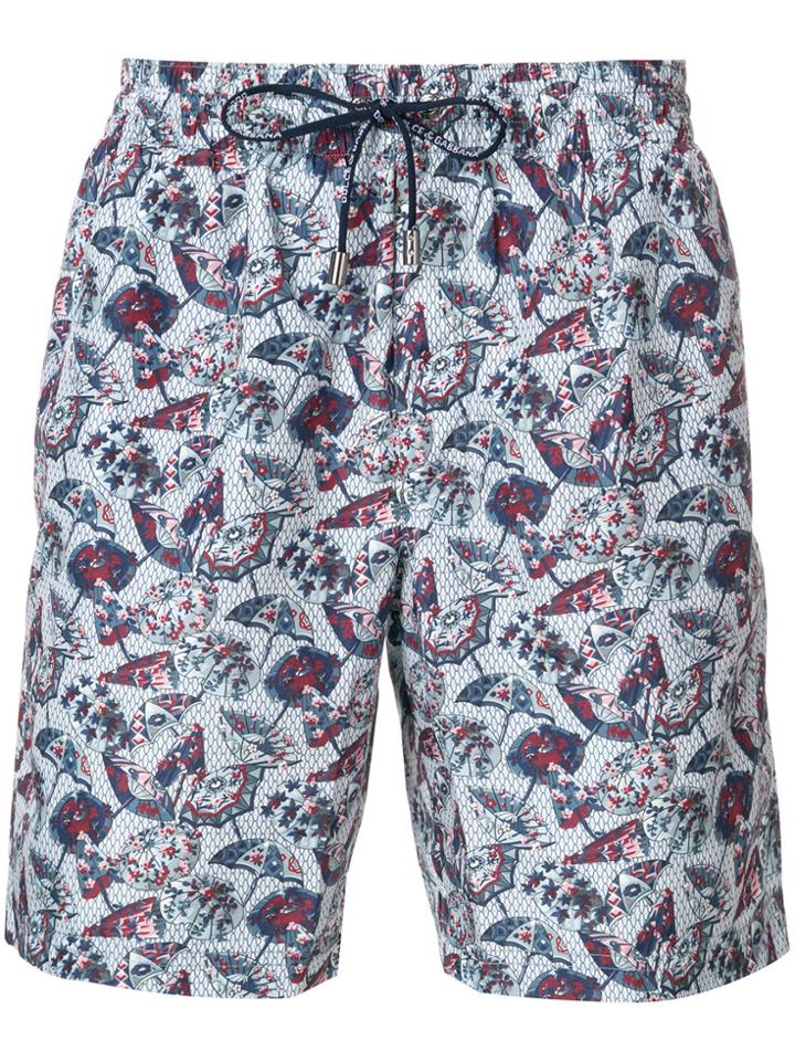 Dolce & Gabbana Umbrellas Print Swim Shorts - Blue