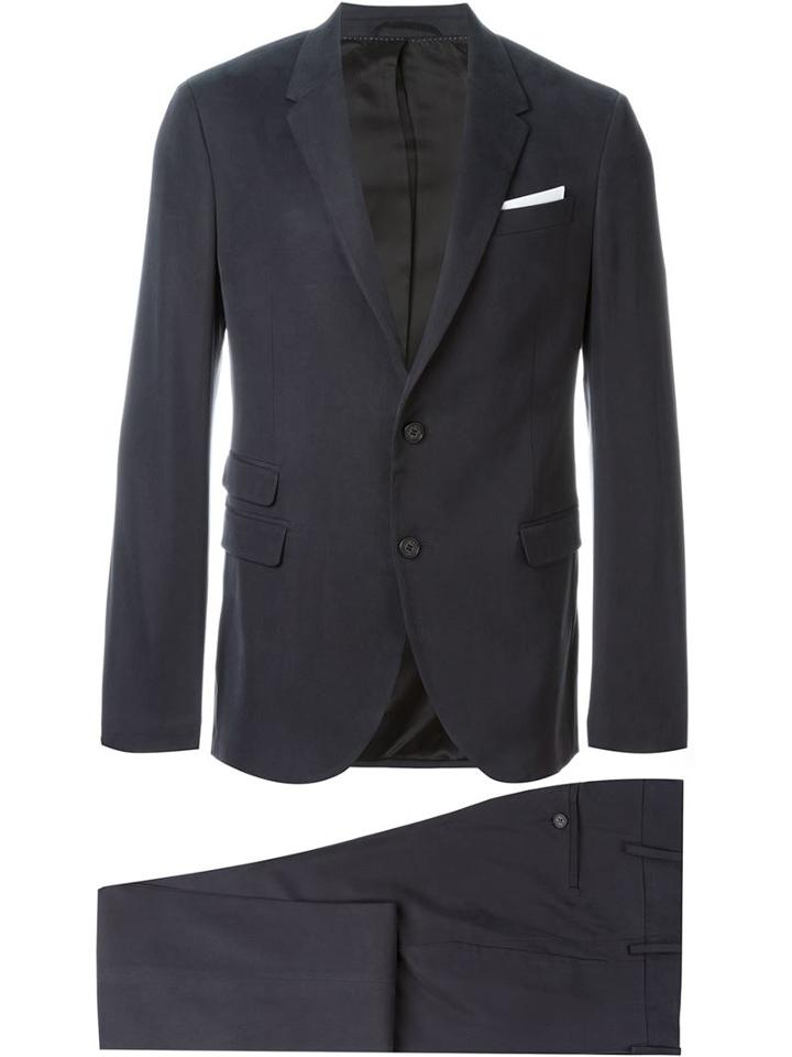 Neil Barrett Classic Two-piece Suit, Men's, Size: 52, Grey, Cupro/modal/polyamide