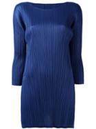 Pleats Please By Issey Miyake Pleated Long Fit Blouse, Women's, Size: 5, Blue, Polyester