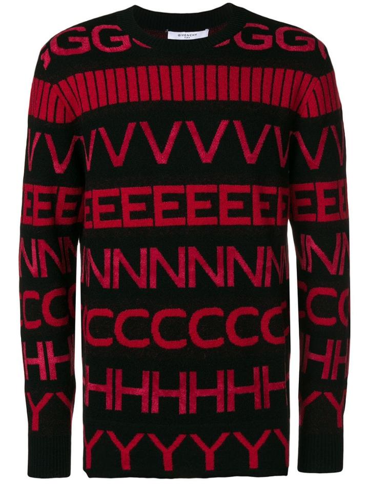 Givenchy Knitted Letters Jumper - Black