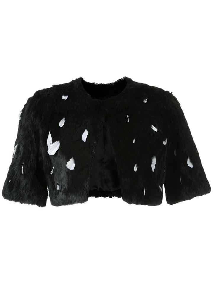 Andrea Bogosian - Rabbit Fur Jacket - Women - Rabbit Fur - P, Black, Rabbit Fur