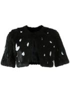 Andrea Bogosian - Rabbit Fur Jacket - Women - Rabbit Fur - P, Black, Rabbit Fur
