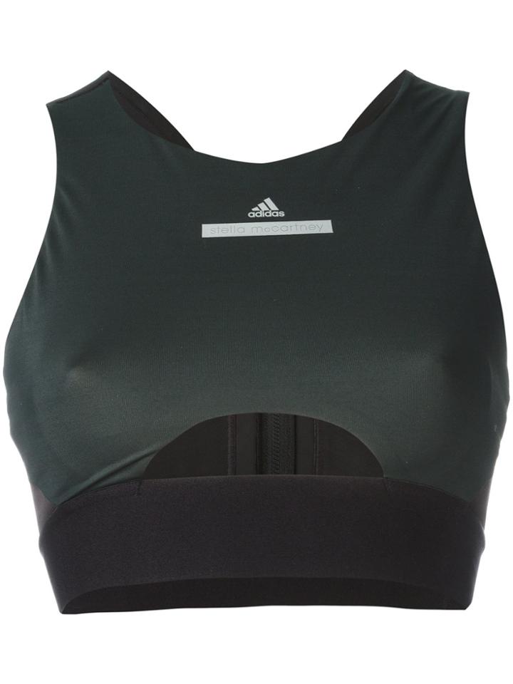 Adidas By Stella Mccartney Run Climachill Crop Top - Black
