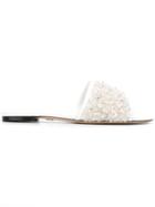Ermanno Scervino Embellished Slip-on Sandals - White
