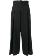 Etro Cropped Wide-leg Trousers - Black