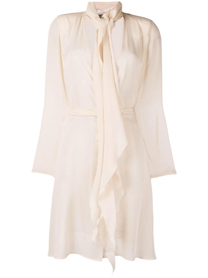 Max Mara Sheer Belted Jacket - Neutrals