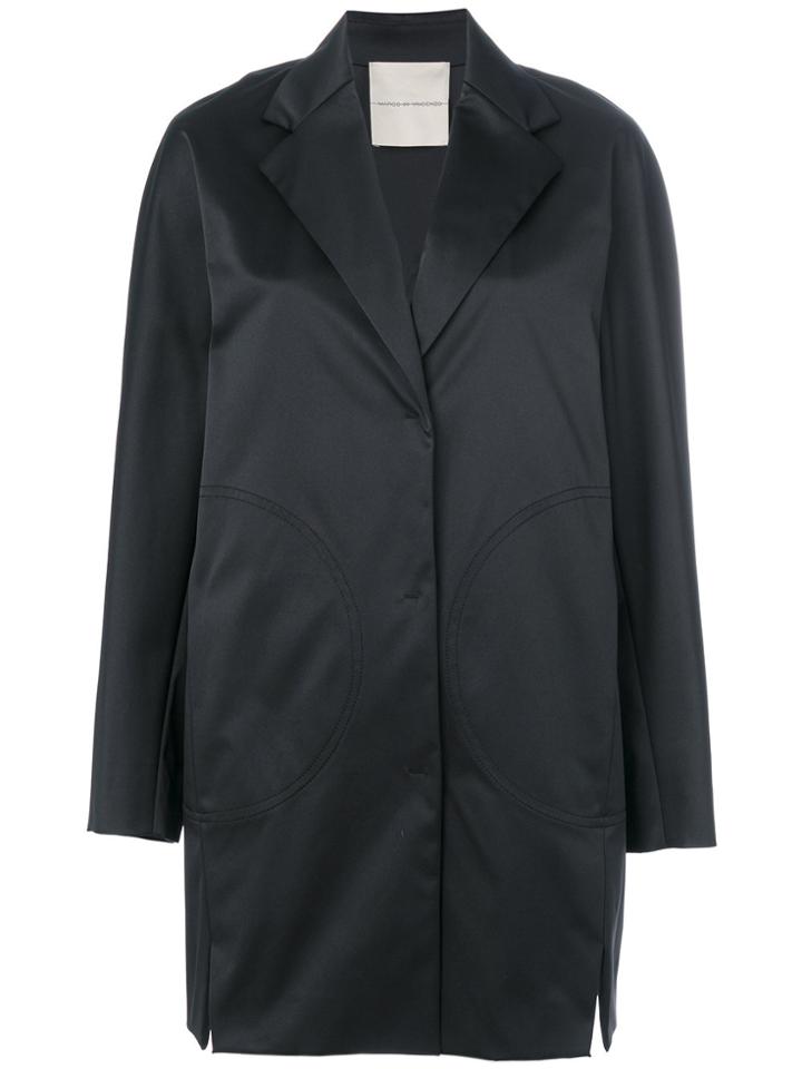 Marco De Vincenzo Single Breasted Coat - Black
