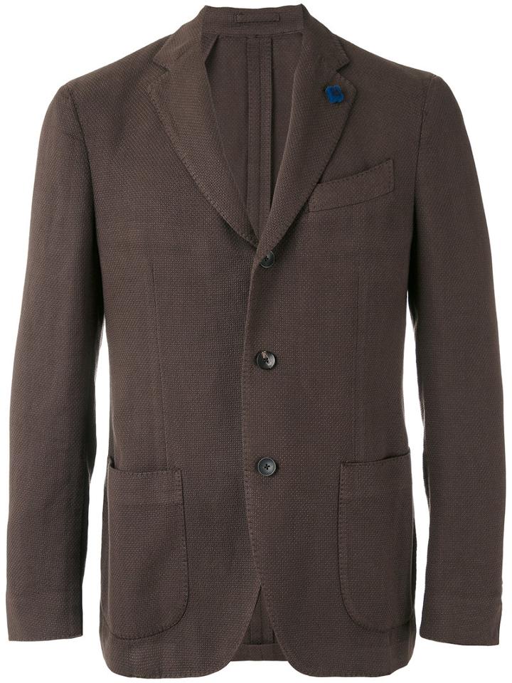 Lardini - Classic Blazer - Men - Cotton/polyester/viscose - 48, Brown, Cotton/polyester/viscose