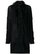 Di Liborio Fringed Cardi-coat - Black