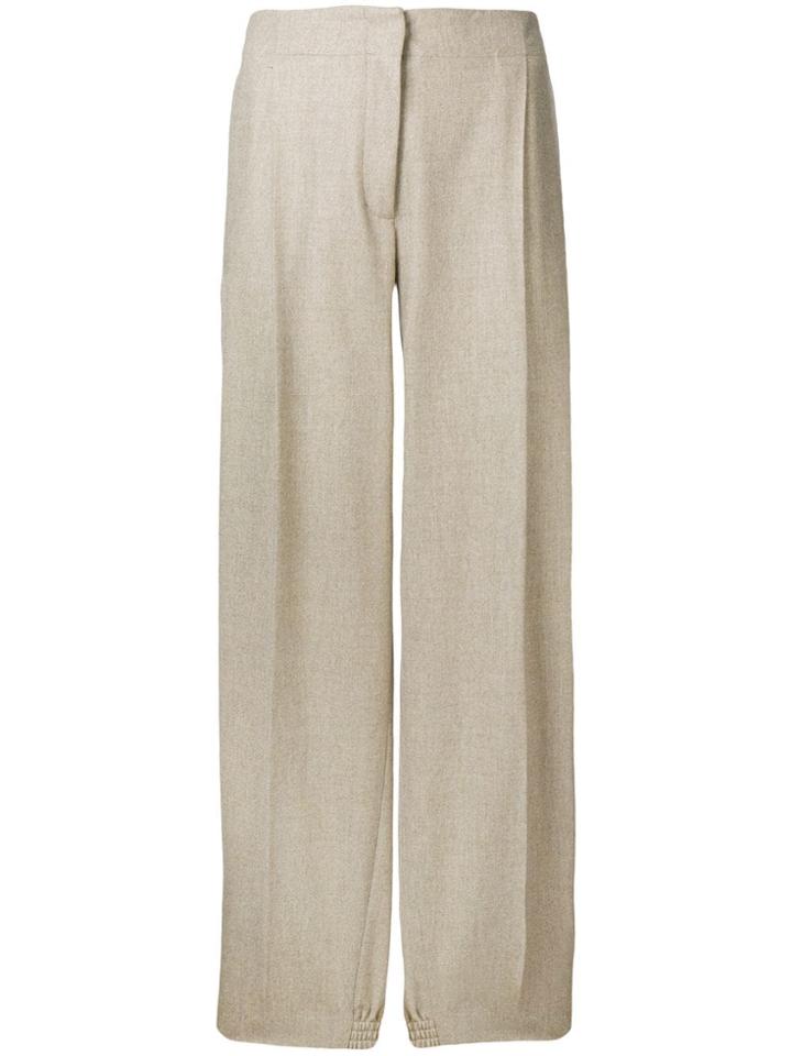 Agnona High Waisted Trousers - Nude & Neutrals
