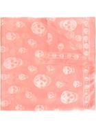 Alexander Mcqueen 'skull' Scarf, Women's, Pink/purple, Silk