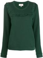 The Great. Shrunken Bib Sweatshirt - Green