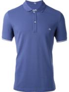 Fay Embroidered Logo Polo Shirt, Men's, Size: Medium, Blue, Cotton/spandex/elastane