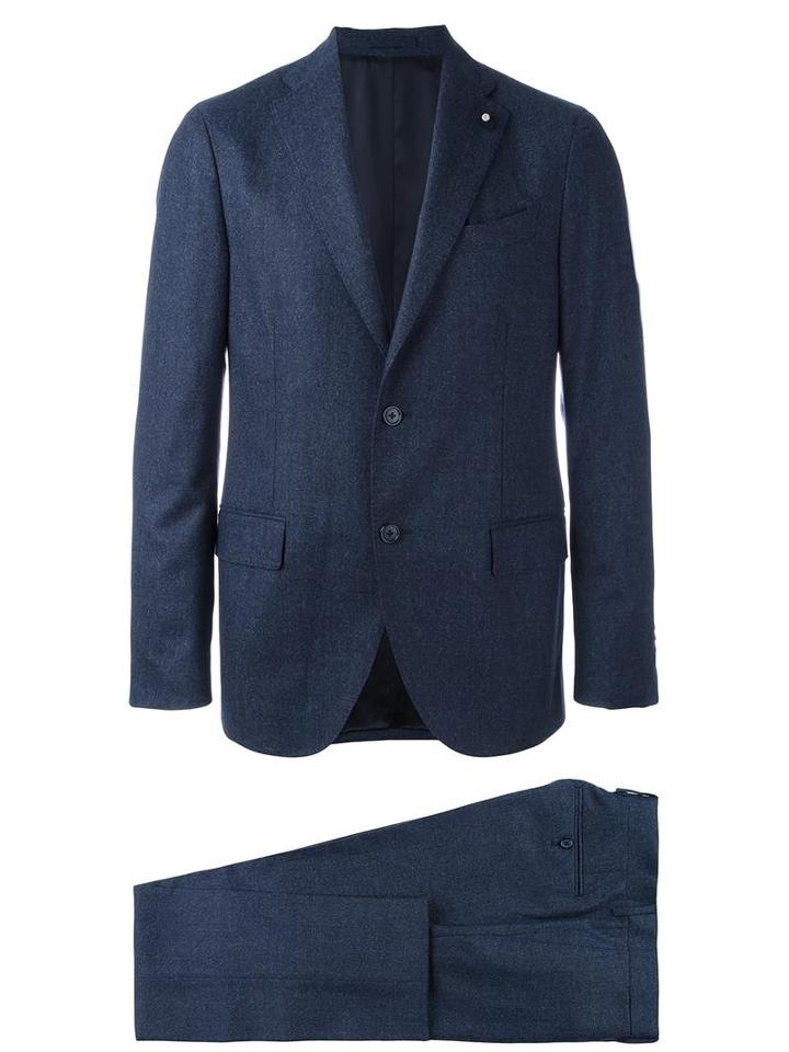 Lardini Two Piece Suit, Men's, Size: 50, Blue, Spandex/elastane/cupro/viscose/wool
