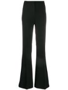 Pinko High Waisted Flared Trousers - Black