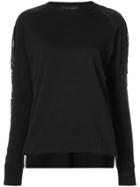 Baja East Embellished Sleeve Sweatshirt - Black