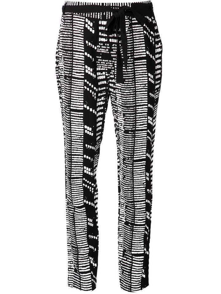 Proenza Schouler Printed Trousers, Women's, Size: 4, Black, Silk/acetate/viscose