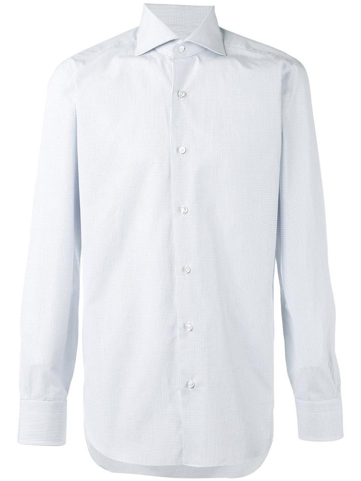 Barba - Checked Shirt - Men - Cotton - 42, Blue, Cotton