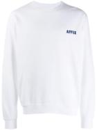 Affix Logo Embellished Sweatshirt - White