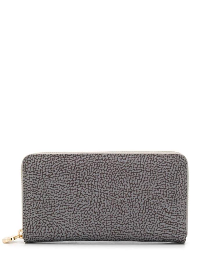Borbonese Animal Print Wallet - Grey