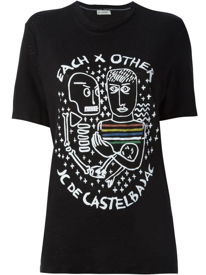Each X Other Jean-charles De Castelbajac X Eachxother Skeleton T-shirt, Women's, Size: Xs, Black, Linen/flax