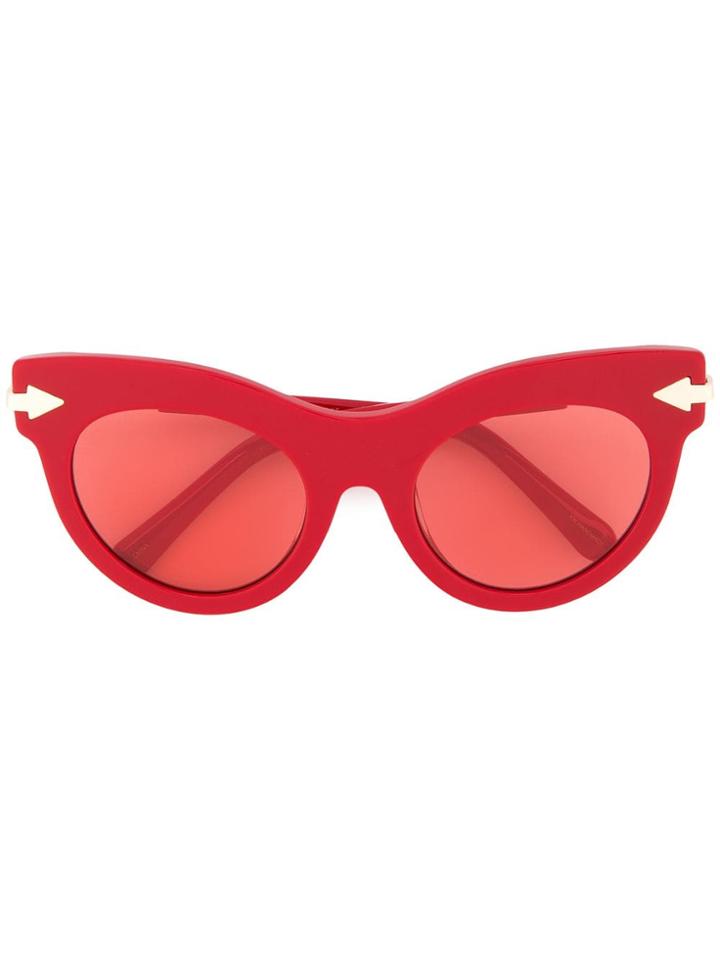 Karen Walker Miss Lark Sunglasses - Red