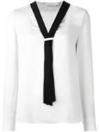 Tory Burch Contrast Scarf Collar Blouse