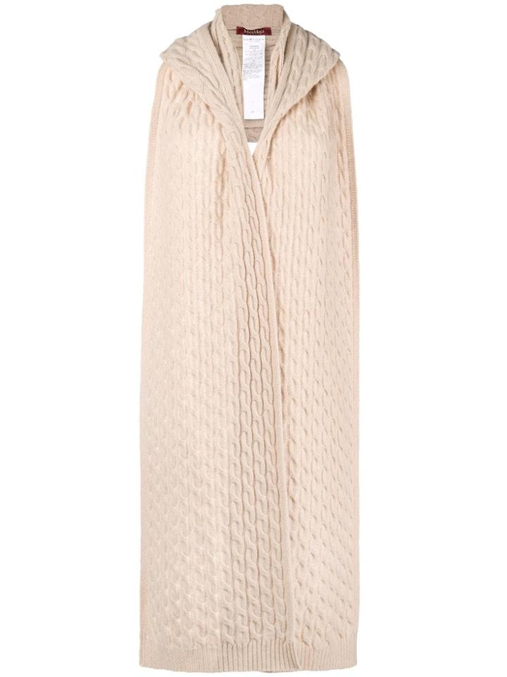 Max Mara Studio Chunky Knit Scarf - Nude & Neutrals