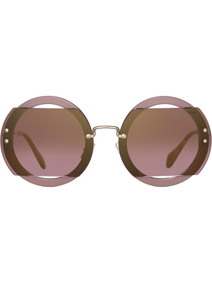 Miu Miu Reveal Glitter Sunglasses - Grey