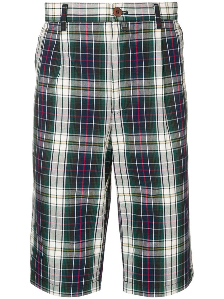 Junya Watanabe Comme Des Garçons Vintage Tartan Shorts - Blue