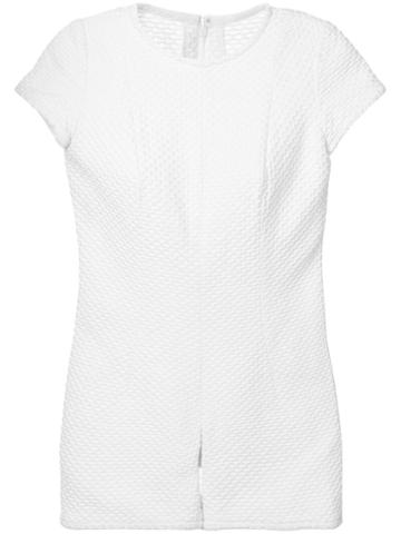 Courrèges Pre-owned Textured Playsuit - White