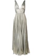 Maria Lucia Hohan Riley Metallic Maxi Dress - Silver