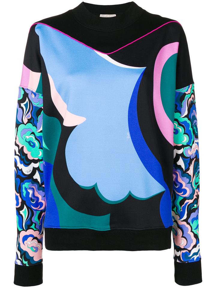 Emilio Pucci Abstract Print Sweatshirt - Blue