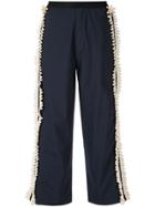 Tu Es Mon Trésor Tuck Ribbon Cropped Trousers - Black